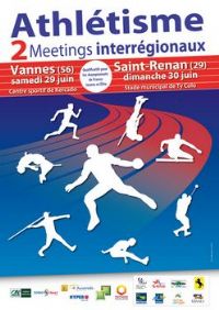 Meeting régional d'athlétisme. Le samedi 29 juin 2013 à Vannes. Morbihan. 